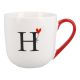 Becher Buchstabe/Ballon, H/roter Henkel, 450 ml