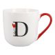 Becher Buchstabe/Ballon, D/roter Henkel, 450 ml