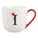 Becher Buchstabe/Ballon, I/roter Henkel, 450 ml