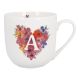 Becher Buchstabe/Flower-Herz, A, 450 ml