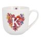 Becher Buchstabe/Flower-Herz, K, 450 ml