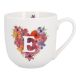 Becher Buchstabe/Flower-Herz, E, 450 ml