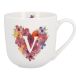 Becher Buchstabe/Flower-Herz, V, 450 ml