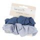 2er Set Haarband Scrunchie, Jeans/gestreift