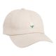 Cap Strick-Motiv, beige/Blume