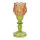 Kerzenständer Tulpe/Teelicht, orange/grün, 18 cm