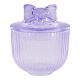 Vorratsdose Rillen/Schleife, lila, 9.3 x 10.7 cm
