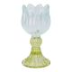 Kerzenständer Tulpe/Teelicht, hellblau/grün, 14 cm