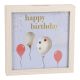 Bilderrahmen Geldgeschenk, Ballon/natur, 12 x 12 cm