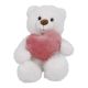 Kuscheltier Bär mit Herz, weiß, 20 cm