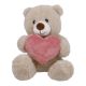 Kuscheltier Bär mit Herz, hellbraun, 20 cm