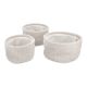 3er Set Dekokorb, creme