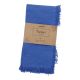 2er Set Tischset mit Fransen, Uni/blau, 48 x 33 cm