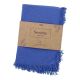 2er Set Serviette mit Fransen, Uni/blau, 35 x 35 cm
