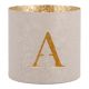 Teelichthalter Buchstabe, A/beige, 7.8 x 7.5 cm