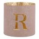 Teelichthalter Buchstabe, R/altrosa, 7.8 x 7.5 cm