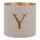 Teelichthalter Buchstabe, Y/beige, 7.8 x 7.5 cm