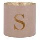 Teelichthalter Buchstabe, S/altrosa, 7.8 x 7.5 cm