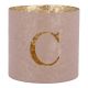 Teelichthalter Buchstabe, C/altrosa, 7.8 x 7.5 cm