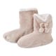 Hausschuhe Bootie, Uni/beige, Größe 37-39