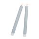 2er Set LED-Stabkerze Rustik/Timer, salbei, 24.5 cm