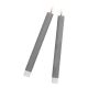 2er Set LED-Stabkerze Rustik/Timer, grau, 24.5 cm