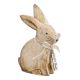 Holz-Hase mit Schleife, natur, 9.5 cm