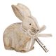 Holz-Hase mit Schleife, natur, 7 cm