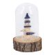LED-Glocke Maritim, Leuchtturm/Möwe, 11 cm