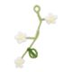 Anhänger Häkelblumen, weiß, 25 cm