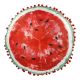 Kissen Frucht mit Pompom, Wassermelone/rot, 40 cm