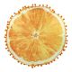 Kissen Frucht mit Pompom, Orange/orange, 40 cm