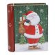 Keksdose Mini-Buch, Weihnachtsmann/Sack, 10 x 12 cm