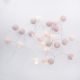 LED-Lichterkette Textilball, pink/weiß/lila, 24er