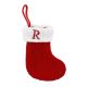 Nikolausstiefel Buchstabe, Strick, R, 18 cm