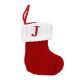Nikolausstiefel Buchstabe, Strick, J, 18 cm