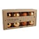 8er Set Glaskugeln 8 cm, orange/braun