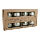 8er Set Glaskugeln 8 cm, mint