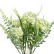 Strauß Pompom/Farn, hellgrün, 33 cm