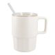 Henkelbecher mit Strohhalm, creme, 400 ml