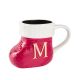 Becher Stiefel mit Buchstabe, M/rot, 400 ml