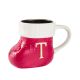 Becher Stiefel mit Buchstabe, T/rot, 400 ml
