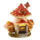 LED-Haus Herbst, Pilz/Blatt, 21 cm