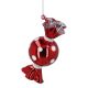 Anhänger Fancy, bunt, Bonbon/rote Punkte, 11 cm