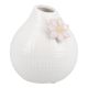 Vase Blüte, creme/rosa, 10 cm