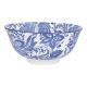 Schale Bali, Blumen/blau, tief, 15.5 cm