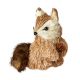 Tier Stroh, Fuchs/sitzend, Höhe 13 cm
