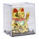 Winkekatze Solar, gold, Höhe 6.5 cm