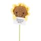 Häkel-Sonnenblume mit Spruch, Stress, 32 cm