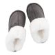 Hausschuhe Slipper, flauschig/grau, Größe 38-39